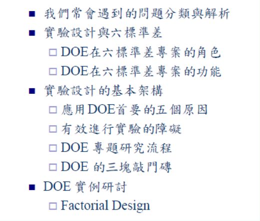 實驗設計與MiniTab培訓課程